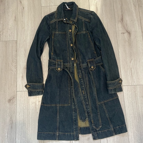 Free People Denim Trench Coat - Picture 11 of 16